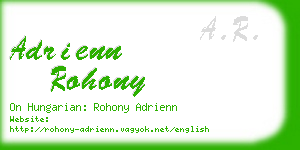 adrienn rohony business card